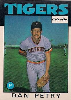 1986 O-Pee-Chee Baseball Cards 216     Dan Petry